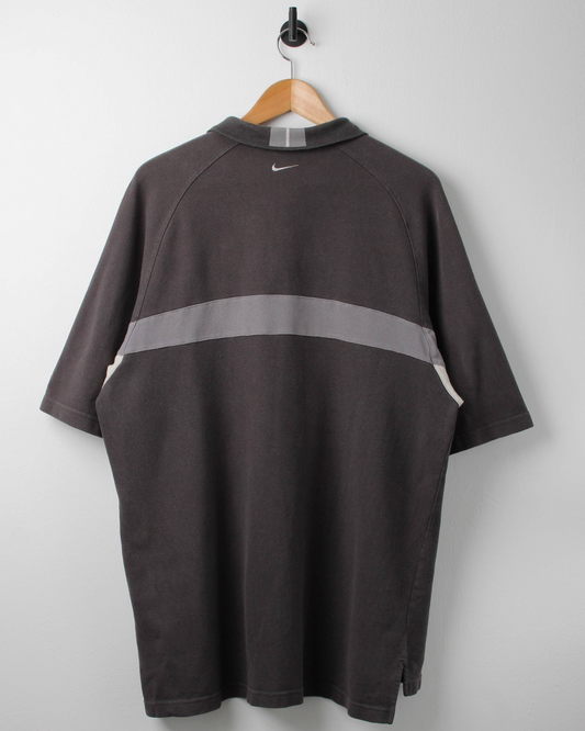 90s Nike Tiger Woods Yin Yang Charcoal Zipped Polo (L)