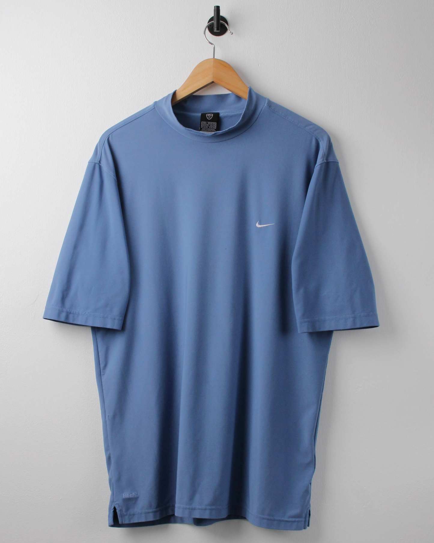00s Nike Light Blue Dri-Fit Mock Neck (L)
