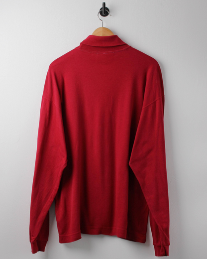 90s Nike Red Long Sleeve Cotton Turtle Neck (L)