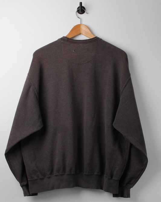 90s Nike Charcoal Graphic Heavyweight Sweatshirt (M)