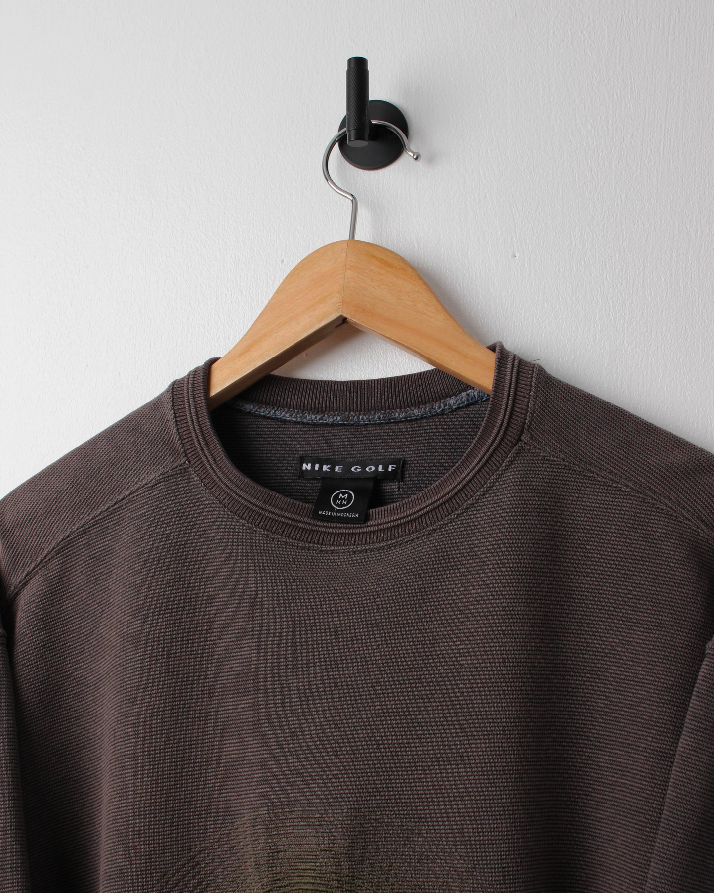 90s Nike Charcoal Graphic Heavyweight Sweatshirt (M)