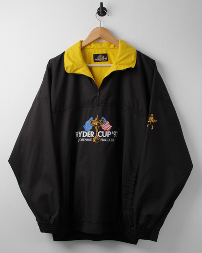 1997 Ryder Cup Johnnie Walker Black & Yellow Quarter Zip Windbreaker (XL)