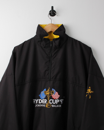 1997 Ryder Cup Johnnie Walker Black & Yellow Quarter Zip Windbreaker (XL)