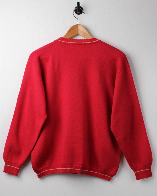 90s Pringle Women’s Rose Graphic Knit (S)