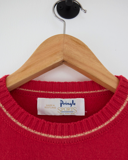 90s Pringle Women’s Rose Graphic Knit (S)