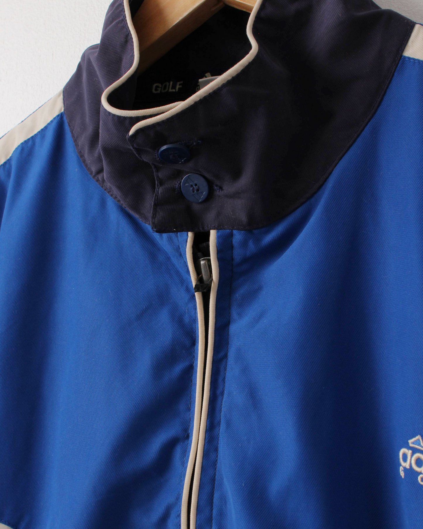 90s Adidas Blue Full Zip Heavyweight Jacket (M)