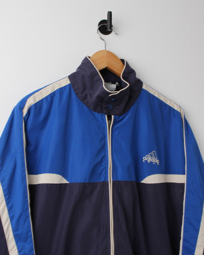 90s Adidas Blue Full Zip Heavyweight Jacket (M)