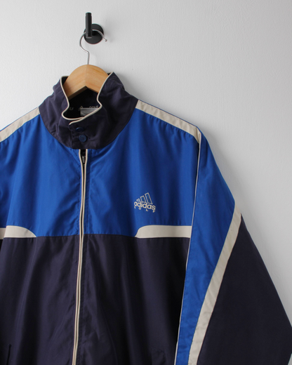 90s Adidas Blue Full Zip Heavyweight Jacket (M)