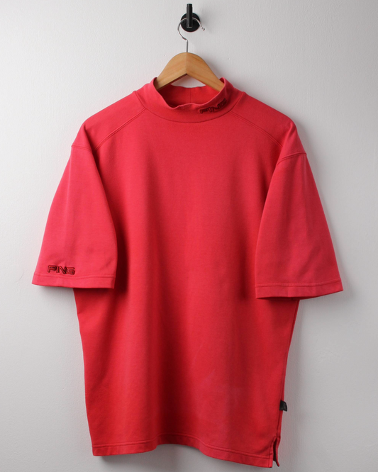 00s Ping Light Red Cotton Mock Neck (M)