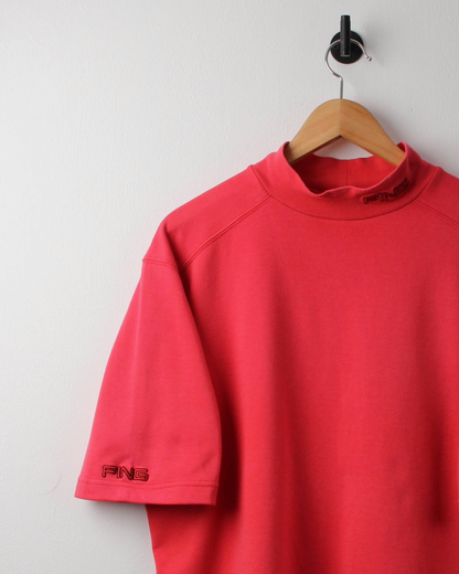 00s Ping Light Red Cotton Mock Neck (M)