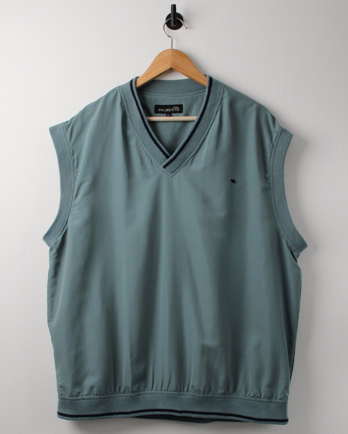 90s Palmer Turquoise Windbreaker Golf Vest (L)