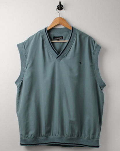 90s Palmer Turquoise Windbreaker Golf Vest (L)