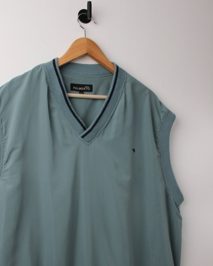 90s Palmer Turquoise Windbreaker Golf Vest (L)