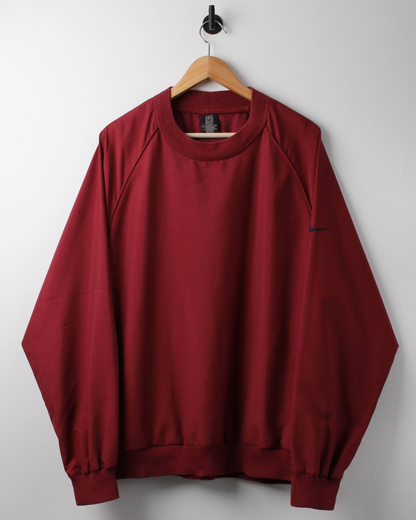 00s Nike Burgundy Crewneck Windbreaker (L)