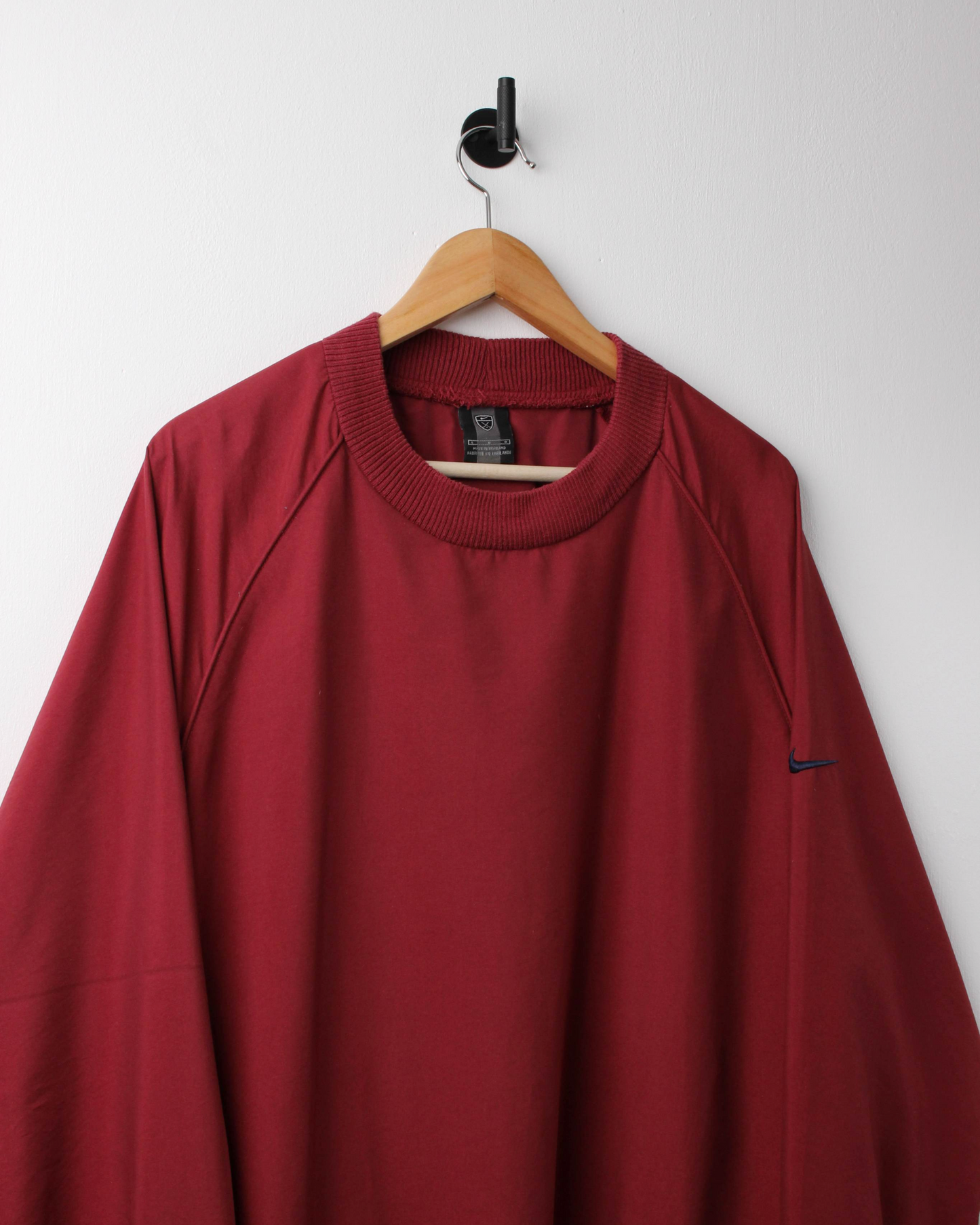 00s Nike Burgundy Crewneck Windbreaker (L)