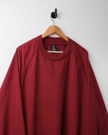 00s Nike Burgundy Crewneck Windbreaker (L)