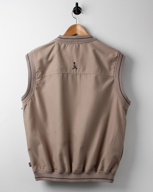 00s Ping ‘Mr Ping’ Logo Khaki Golf Vest (S)