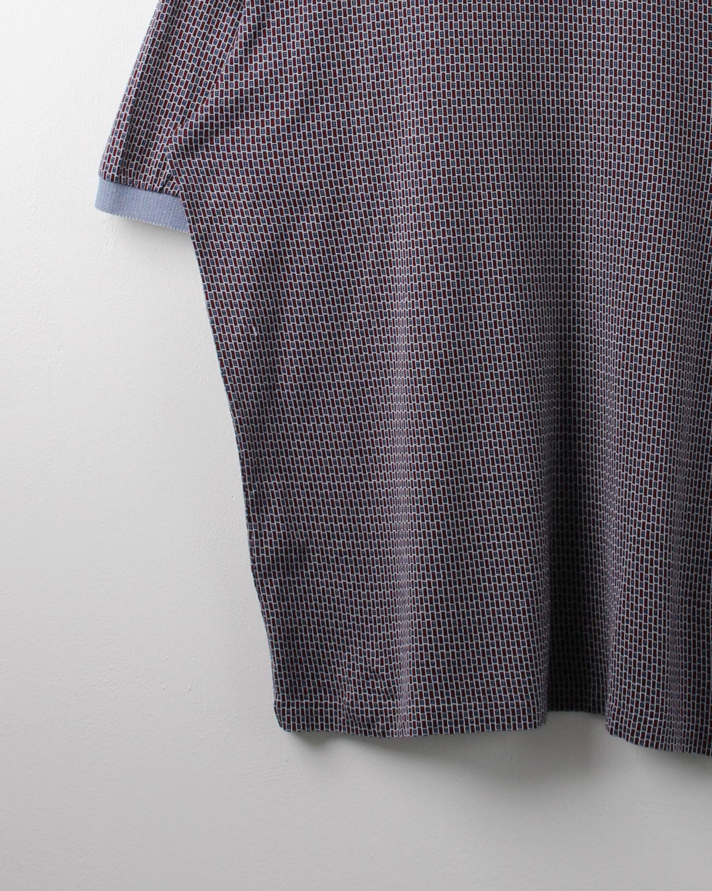 90s Bobby Jones Blue & Red Geometric Pattern Polo (M)