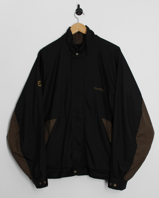 90s FootJoy Black/Brown Full Zip Jacket (L)