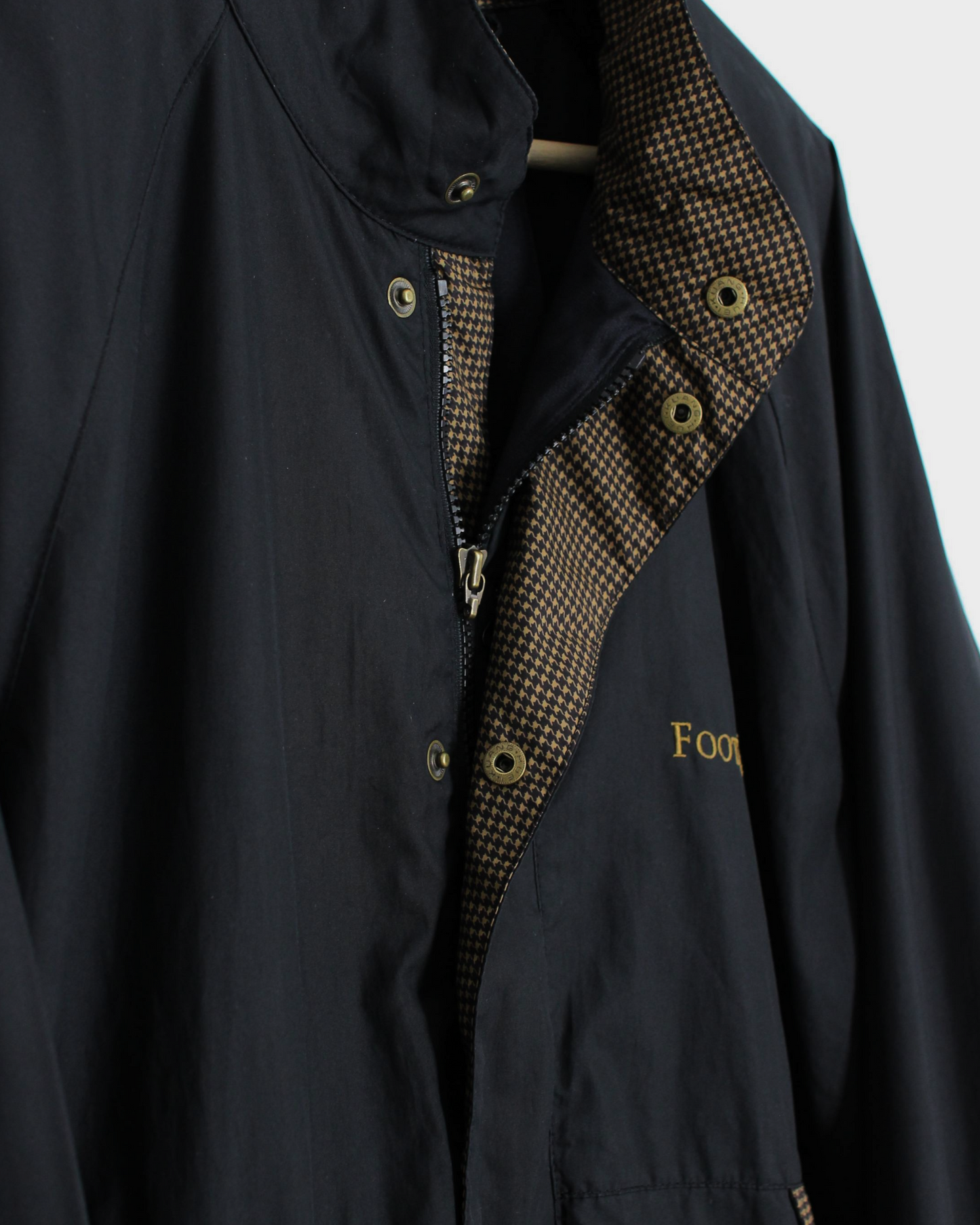 90s FootJoy Black/Brown Full Zip Jacket (L)