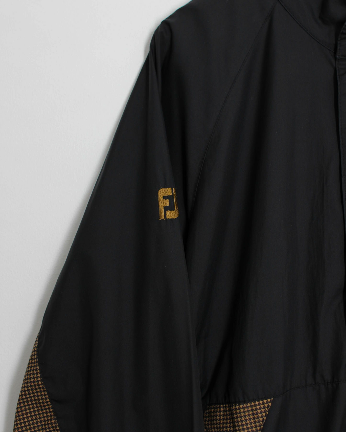 90s FootJoy Black/Brown Full Zip Jacket (L)