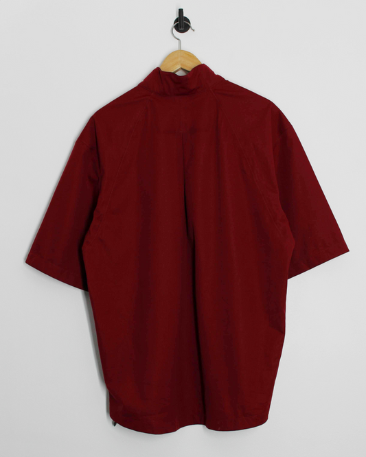 00s Nike Shield Logo ‘The Bog’ Deep Red Short Sleeve Windbreaker (L)