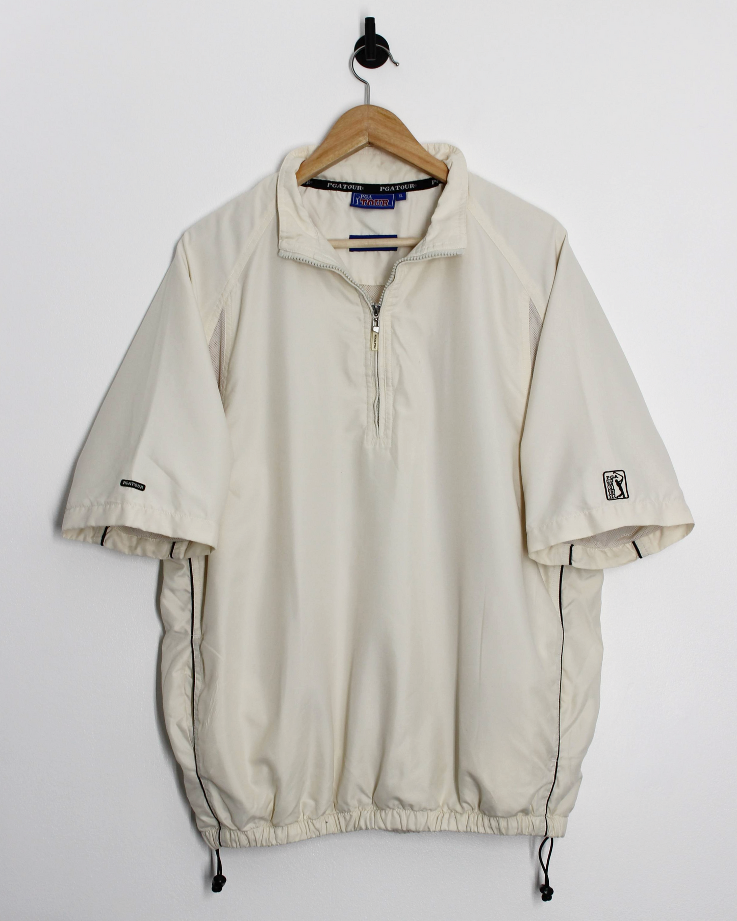00s PGA Tour Cream Short Sleeve Windbreaker (L)