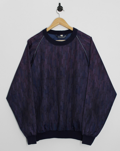 90s Sunderland Of Scotland Abstract Crewneck Windbreaker (M)