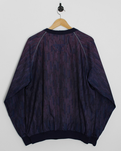90s Sunderland Of Scotland Abstract Crewneck Windbreaker (M)