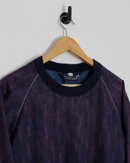 90s Sunderland Of Scotland Abstract Crewneck Windbreaker (M)