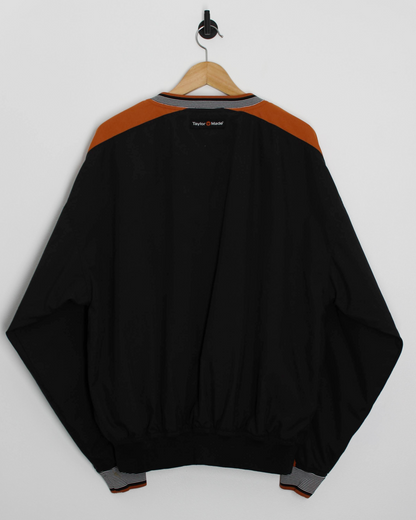 90s TaylorMade Black/Orange V-Neck Windbreaker (L)