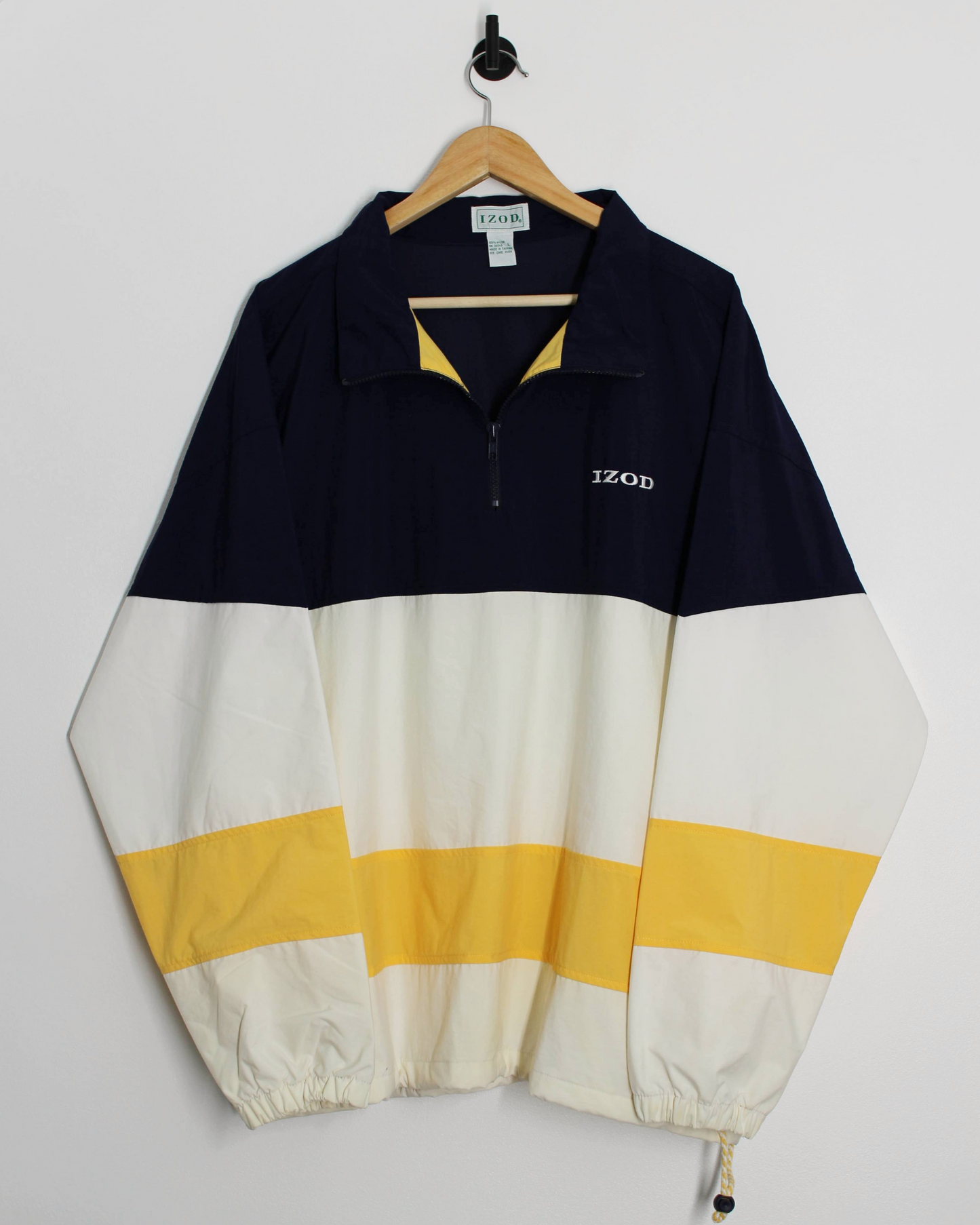 90s IZOD Colourblock Quarter Zip Windbreaker (XL)