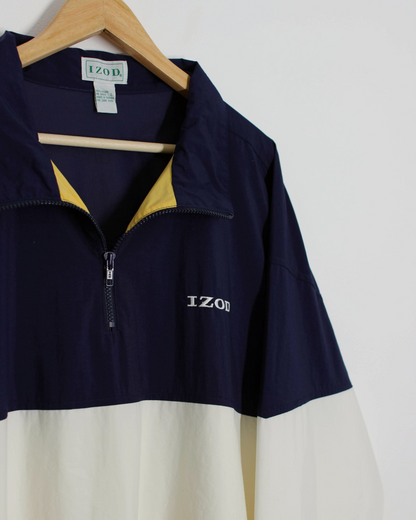 90s IZOD Colourblock Quarter Zip Windbreaker (XL)