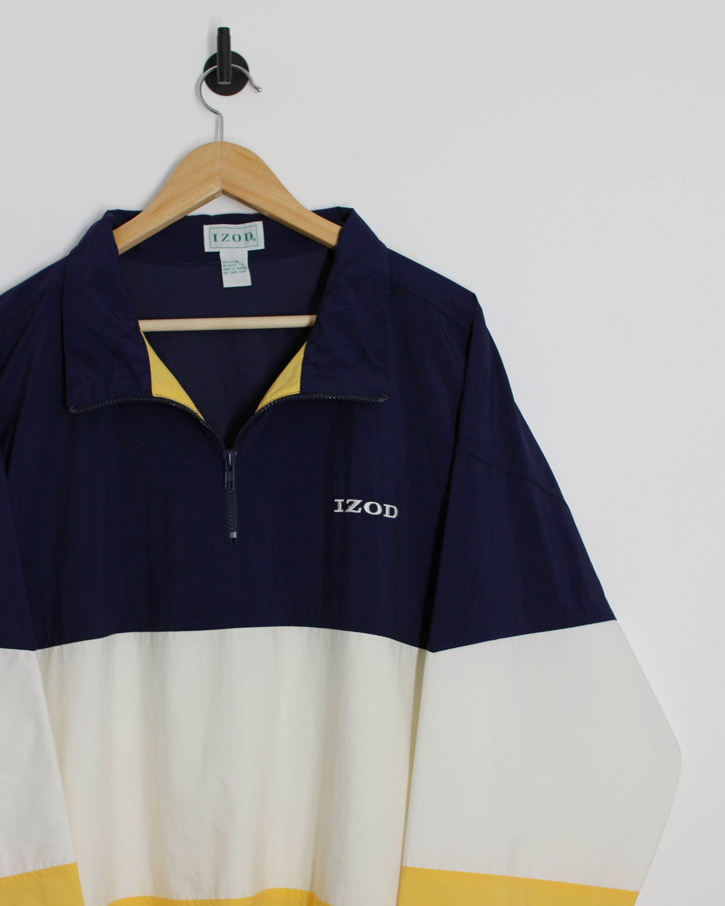 90s IZOD Colourblock Quarter Zip Windbreaker (XL)