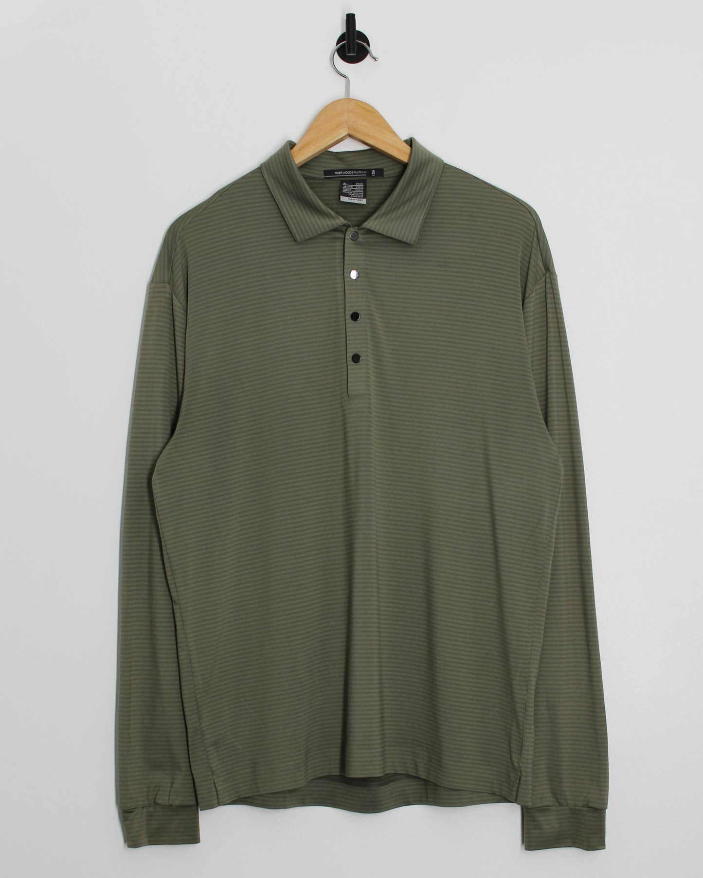 Nike Tiger Woods Dark Green Long Sleeve Polo-Shirt (M)