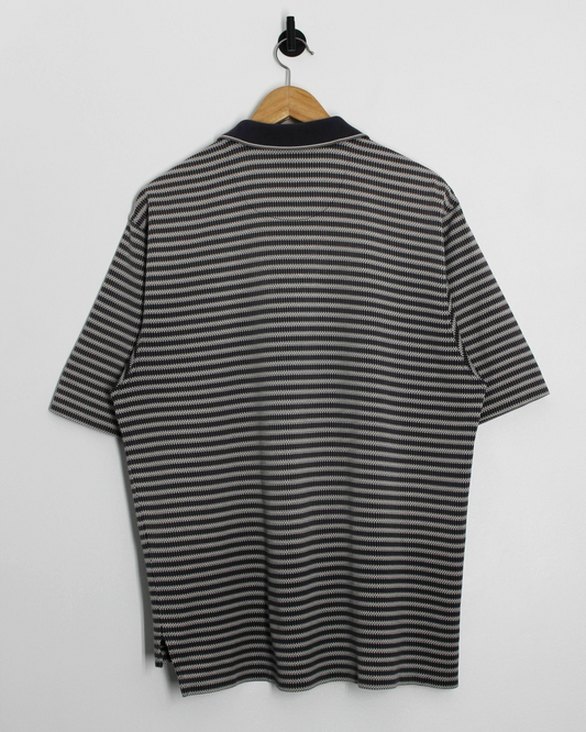 90s Nike Abstract Blue Polo-Shirt (M)