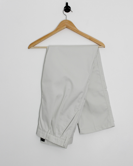 00s Nike Baggy Cream Pleated Trousers (30W 30L)