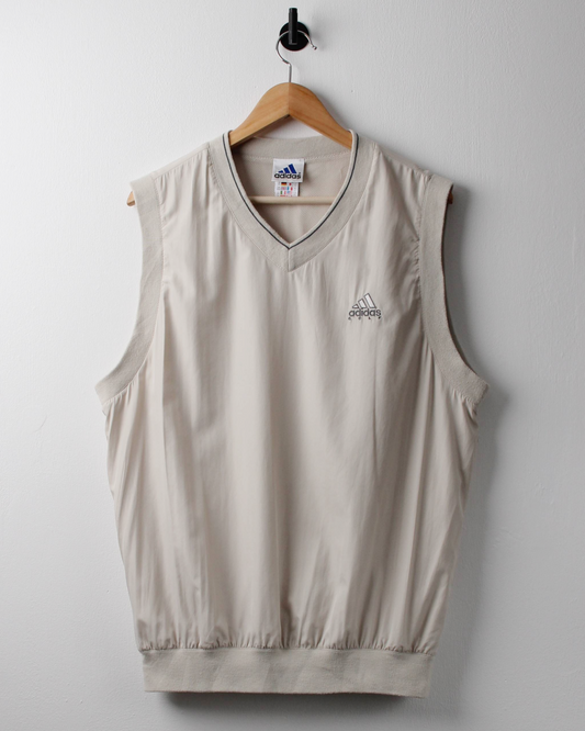 90s Adidas Golf Cream Windbreaker Golf Vest (S)