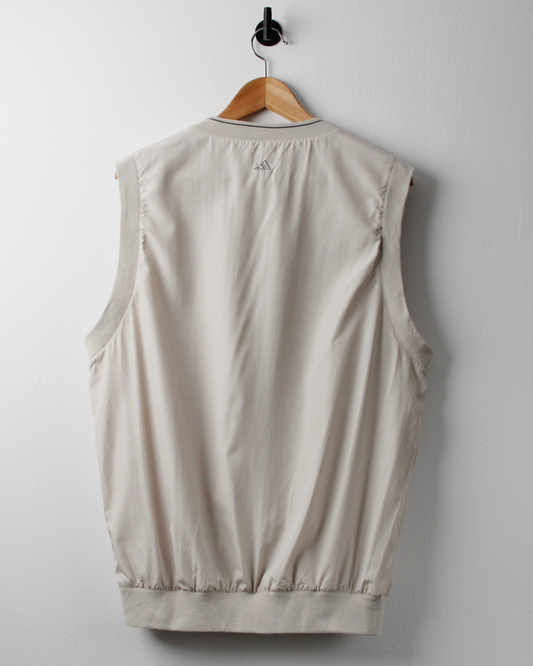 90s Adidas Golf Cream Windbreaker Golf Vest (S)