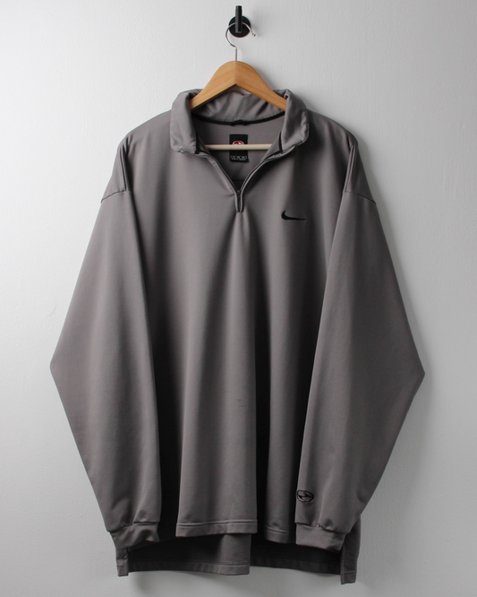 90s Nike Tiger Woods Yin Yang Grey Quarter Zip Jumper (XL)