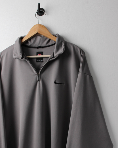 90s Nike Tiger Woods Yin Yang Grey Quarter Zip Jumper (XL)