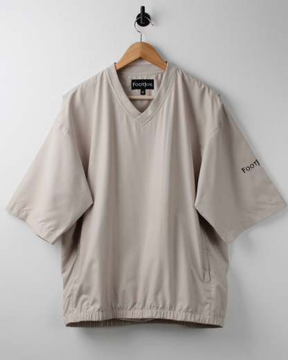 90s FootJoy Cream Lightweight Short Sleeved Windbreaker (M)