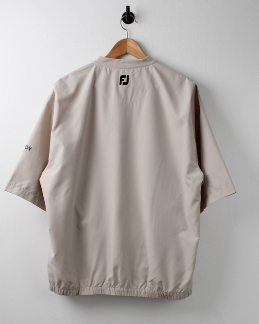 90s FootJoy Cream Lightweight Short Sleeved Windbreaker (M)