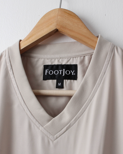 90s FootJoy Cream Lightweight Short Sleeved Windbreaker (M)