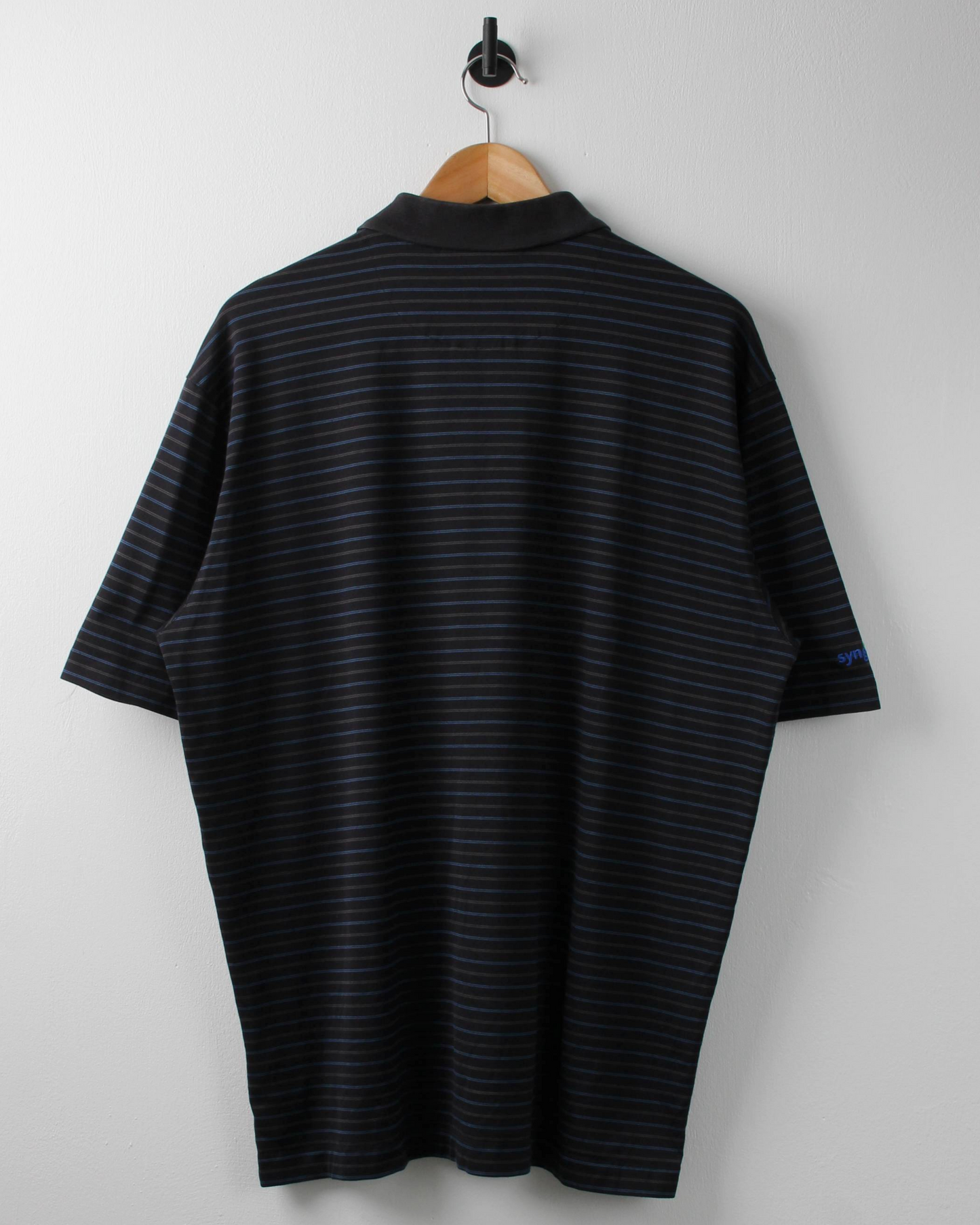 00s Nike Tiger Woods Black & Blue Striped Polo (L)