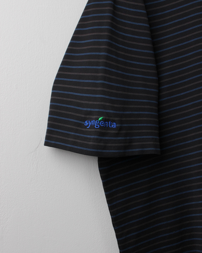 00s Nike Tiger Woods Black & Blue Striped Polo (L)