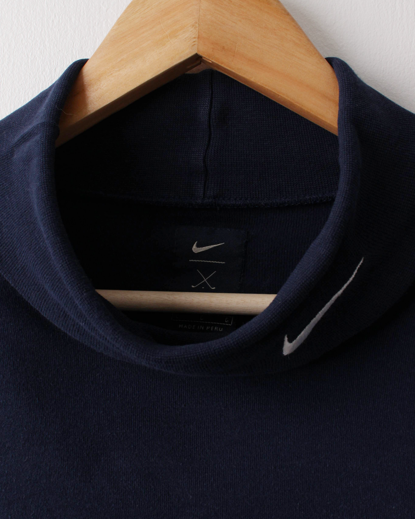 90s Navy Long Sleeve Turtle Neck Golf Top (XXL)