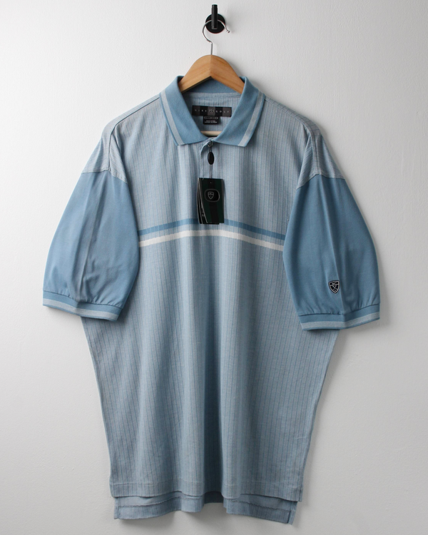 00s Nike Light Blue Dual Tone Polo with Tags (XL)