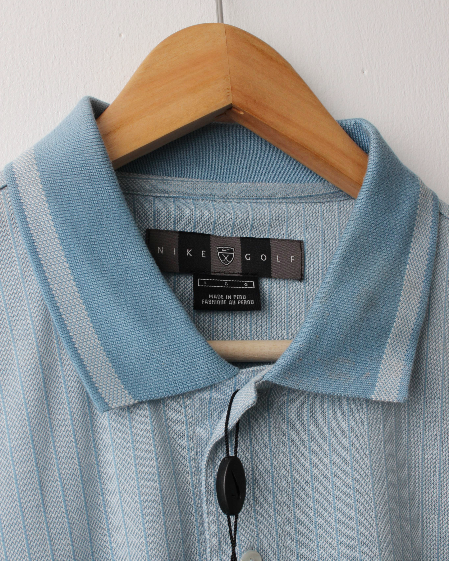 00s Nike Light Blue Dual Tone Polo with Tags (XL)