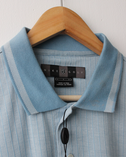 00s Nike Light Blue Dual Tone Polo with Tags (XL)